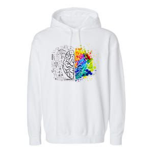 Colorful Art and Science Of The Brain Garment-Dyed Fleece Hoodie