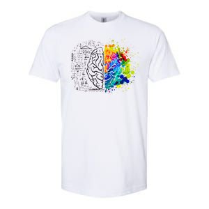 Colorful Art and Science Of The Brain Softstyle CVC T-Shirt