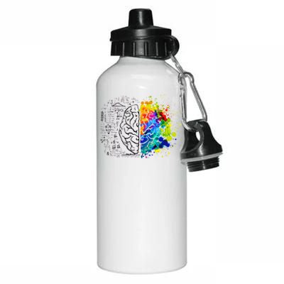 Colorful Art and Science Of The Brain Aluminum Water Bottle