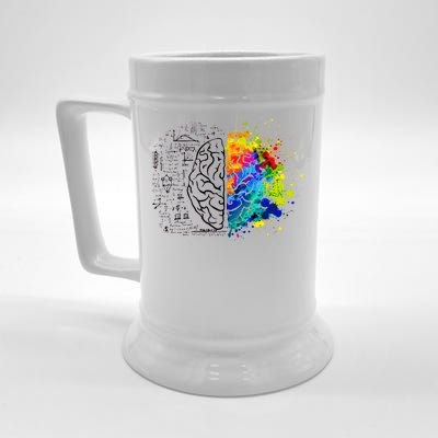 Colorful Art and Science Of The Brain Beer Stein