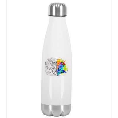 Colorful Art and Science Of The Brain Stainless Steel Insulated Water Bottle