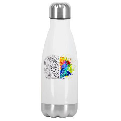 Colorful Art and Science Of The Brain Stainless Steel Insulated Water Bottle