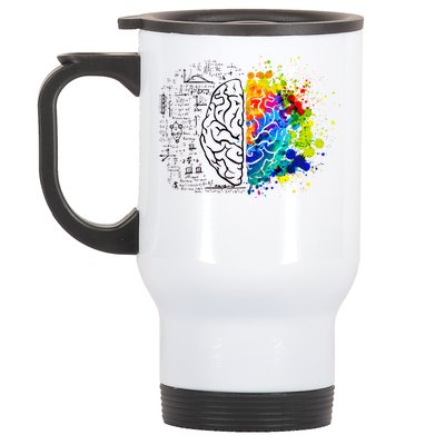 Colorful Art and Science Of The Brain Stainless Steel Travel Mug