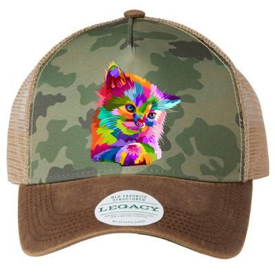 Colorful Atyle Cat Head Pop  Legacy Tie Dye Trucker Hat