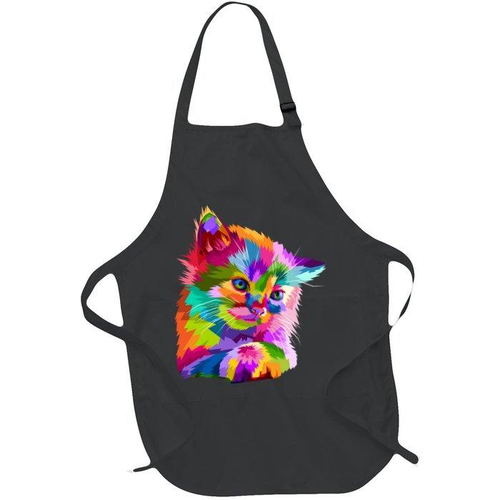 Colorful Atyle Cat Head Pop  Apron