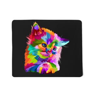 Colorful Atyle Cat Head Pop  Mousepad