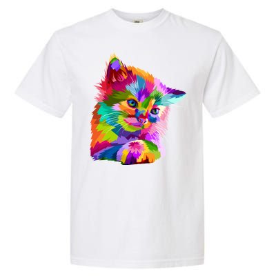 Colorful Atyle Cat Head Pop  Garment-Dyed Heavyweight T-Shirt