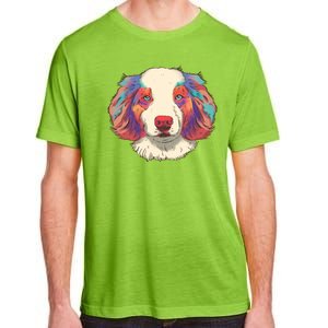 Colorful Australian Shepherd Adult ChromaSoft Performance T-Shirt