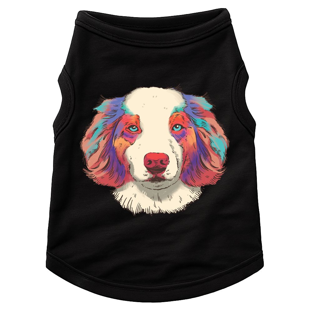 Colorful Australian Shepherd Doggie Tank