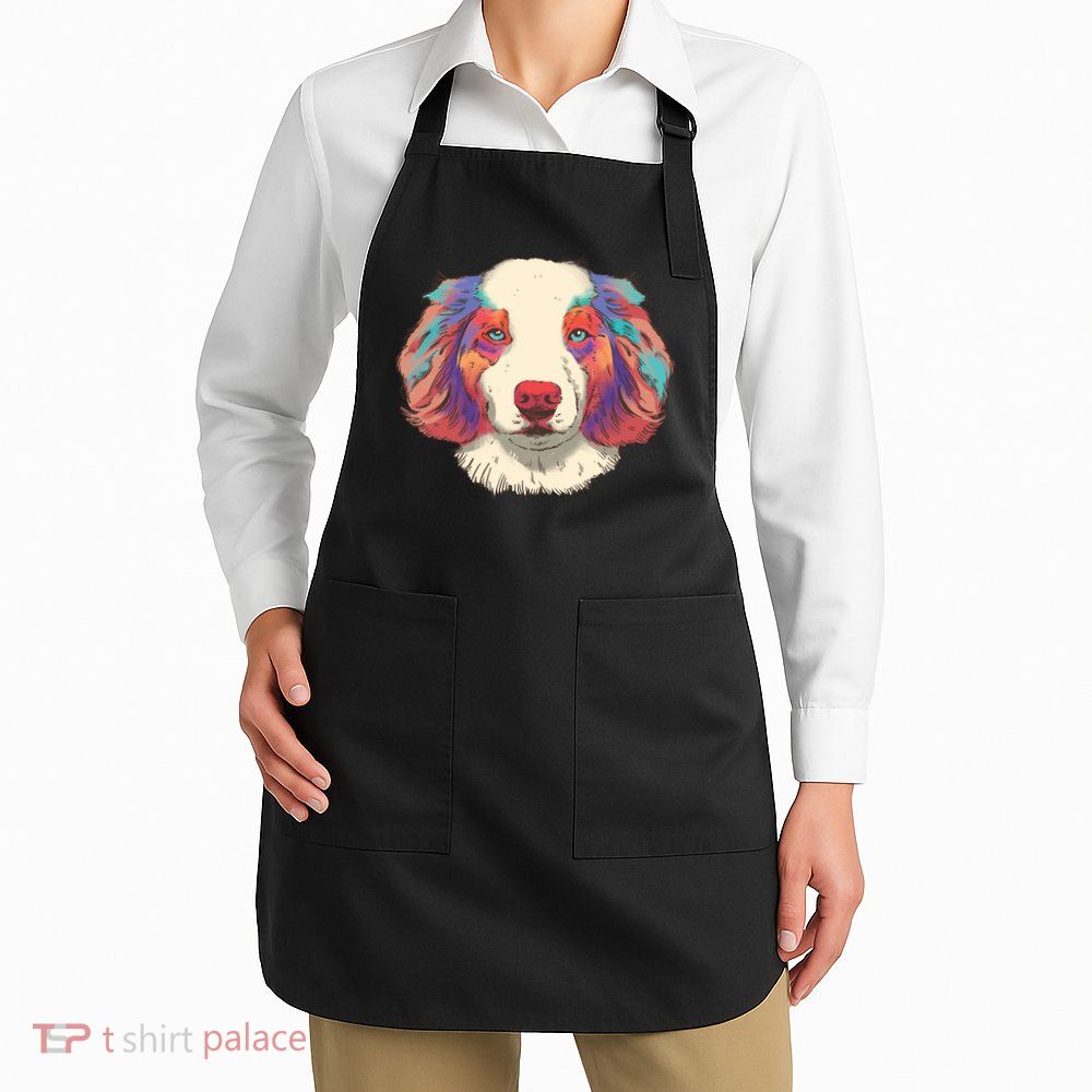 Colorful Australian Shepherd Apron