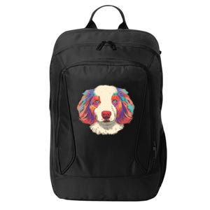 Colorful Australian Shepherd City Backpack