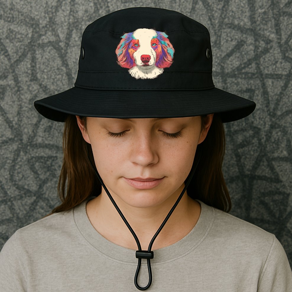 Colorful Australian Shepherd Bucket Hat