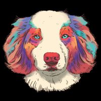 Colorful Australian Shepherd 16 in Basic Backpack