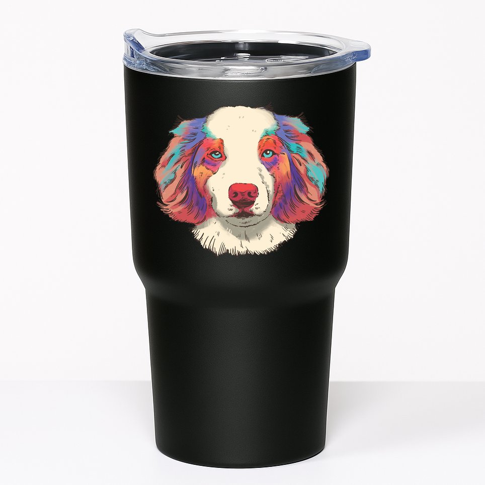 Colorful Australian Shepherd Tumbler
