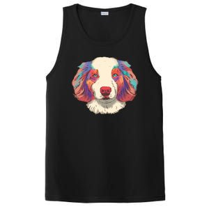 Colorful Australian Shepherd PosiCharge Competitor Tank