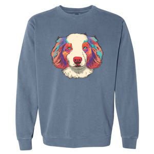 Colorful Australian Shepherd Garment-Dyed Sweatshirt