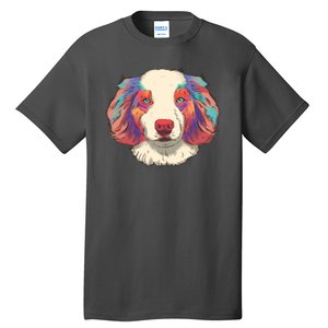 Colorful Australian Shepherd Tall T-Shirt