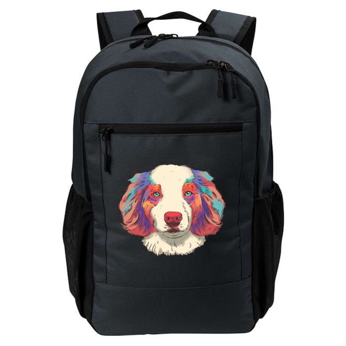 Colorful Australian Shepherd Daily Commute Backpack