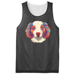 Colorful Australian Shepherd Mesh Reversible Basketball Jersey Tank