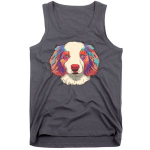 Colorful Australian Shepherd Tank Top