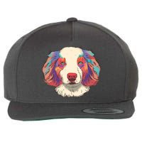 Colorful Australian Shepherd Wool Snapback Cap