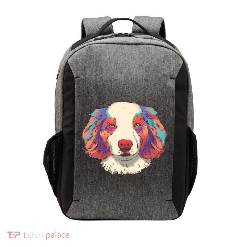 Colorful Australian Shepherd Vector Backpack