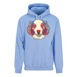 Colorful Australian Shepherd Unisex Surf Hoodie