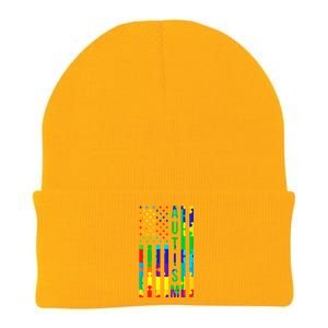 Colorful Autism Puzzle Flag Knit Cap Winter Beanie