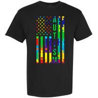 Colorful Autism Puzzle Flag Garment-Dyed Heavyweight T-Shirt