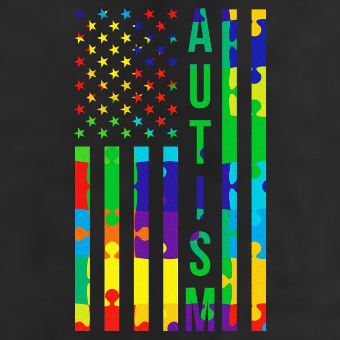 Colorful Autism Puzzle Flag Garment-Dyed Heavyweight T-Shirt