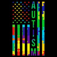 Colorful Autism Puzzle Flag Button