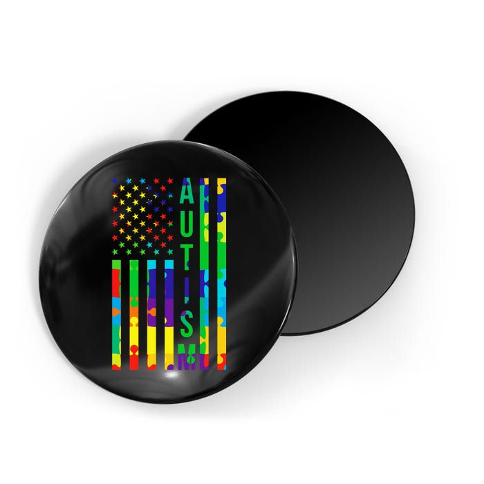 Colorful Autism Puzzle Flag Magnet