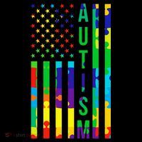 Colorful Autism Puzzle Flag Womens T-Shirt
