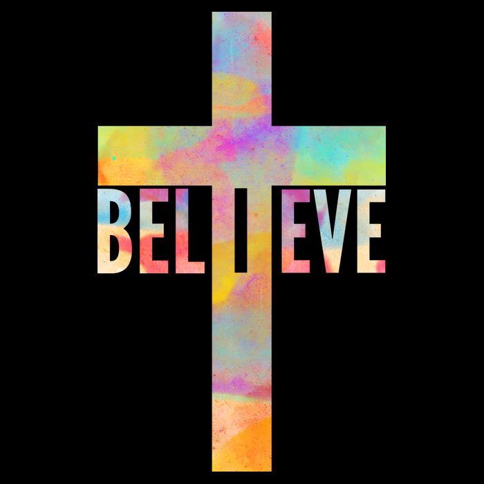Colorful Believe Christian Cross Bucket Hat
