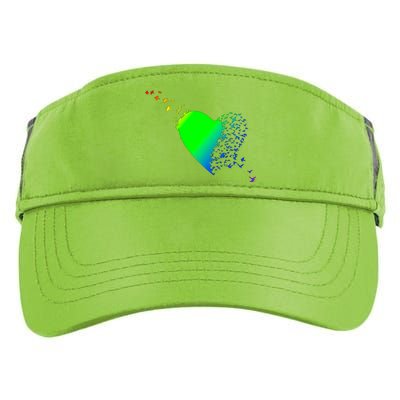 Colorful Bird Flocking Heart Rainbow Adult Drive Performance Visor