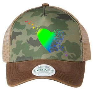 Colorful Bird Flocking Heart Rainbow Legacy Tie Dye Trucker Hat