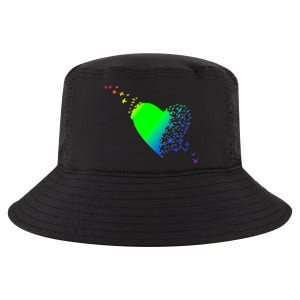 Colorful Bird Flocking Heart Rainbow Cool Comfort Performance Bucket Hat