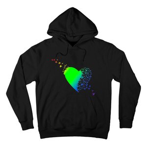 Colorful Bird Flocking Heart Rainbow Hoodie