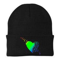 Colorful Bird Flocking Heart Rainbow Beanie