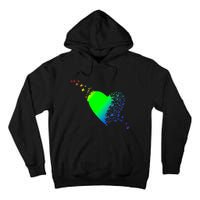 Colorful Bird Flocking Heart Rainbow Tall Hoodie