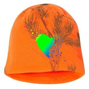 Colorful Bird Flocking Heart Rainbow Kati - Camo Knit Beanie