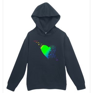 Colorful Bird Flocking Heart Rainbow Urban Pullover Hoodie