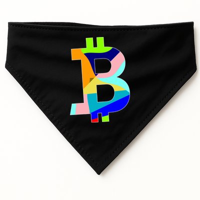 Colorful Bitcoin BTC Logo Crypto Currency USA-Made Doggie Bandana