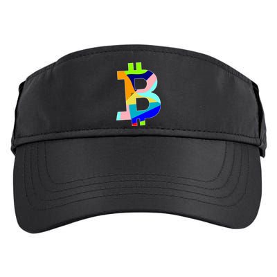 Colorful Bitcoin BTC Logo Crypto Currency Adult Drive Performance Visor