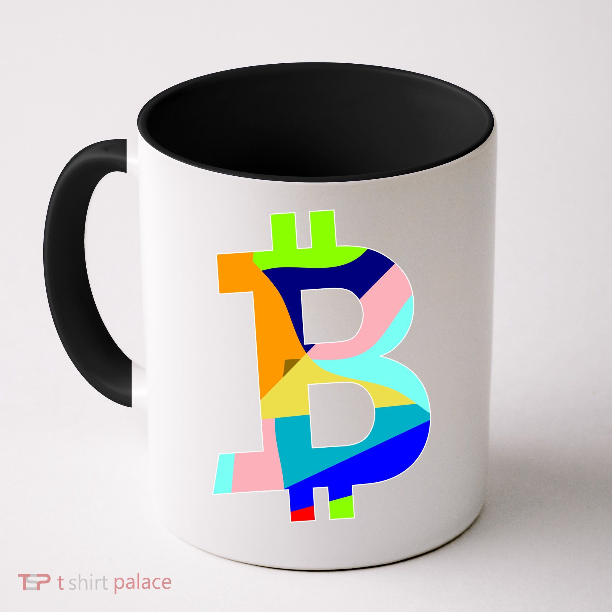 Colorful Bitcoin BTC Logo Crypto Currency Coffee Mug