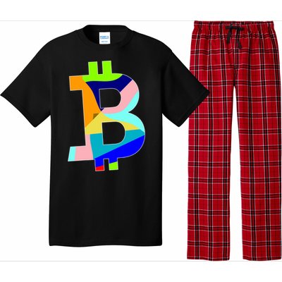 Colorful Bitcoin BTC Logo Crypto Currency Pajama Set