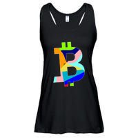 Colorful Bitcoin BTC Logo Crypto Currency Ladies Essential Flowy Tank