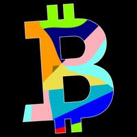 Colorful Bitcoin BTC Logo Crypto Currency Flatbill Hat