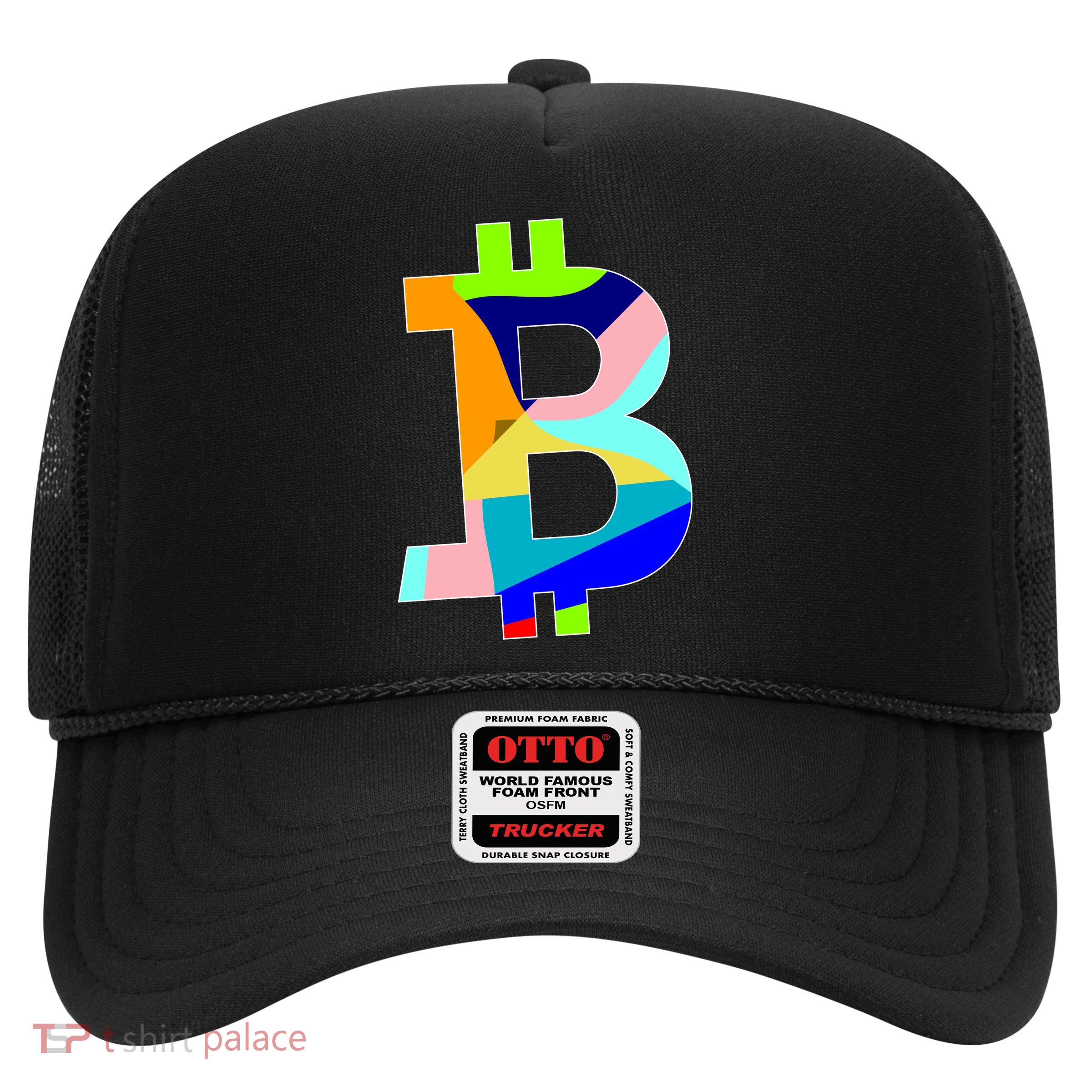 Colorful Bitcoin BTC Logo Crypto Currency Trucker Hat