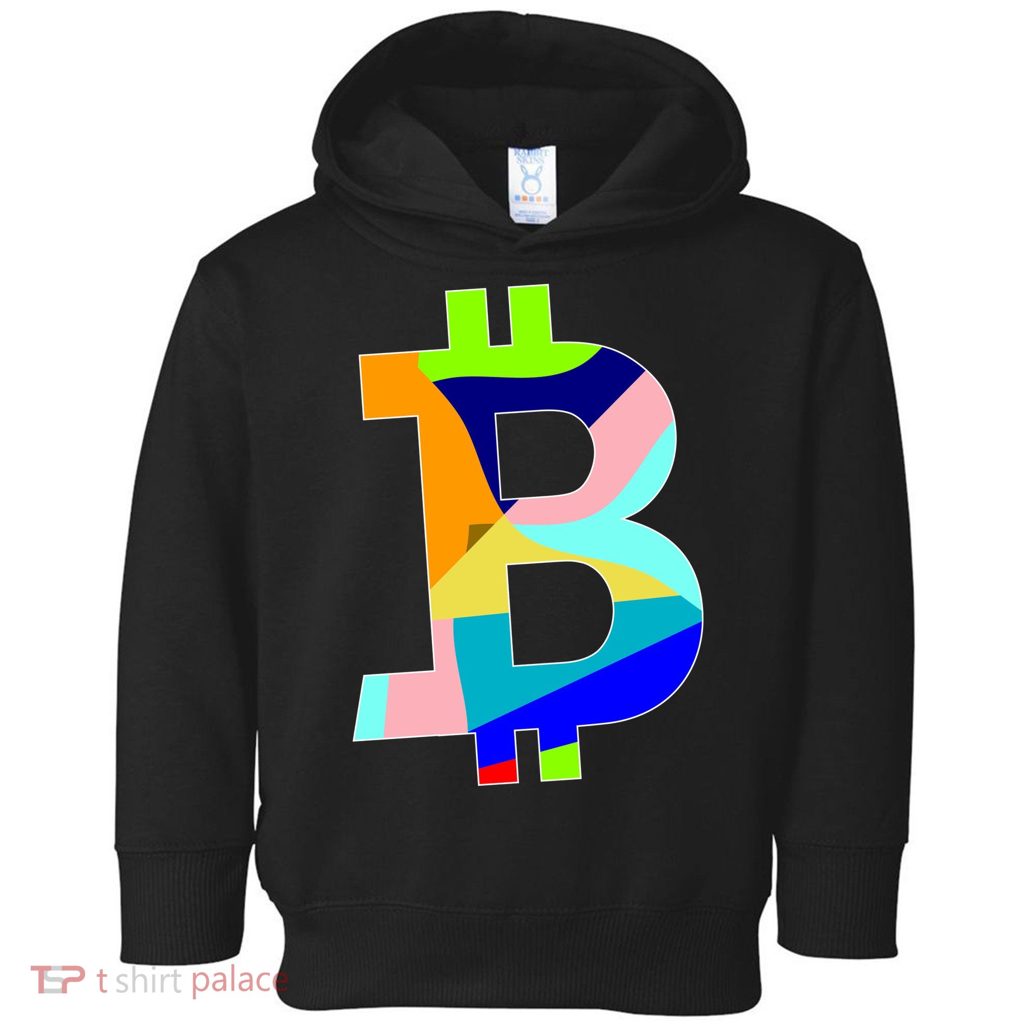 Colorful Bitcoin BTC Logo Crypto Currency Toddler Hoodie